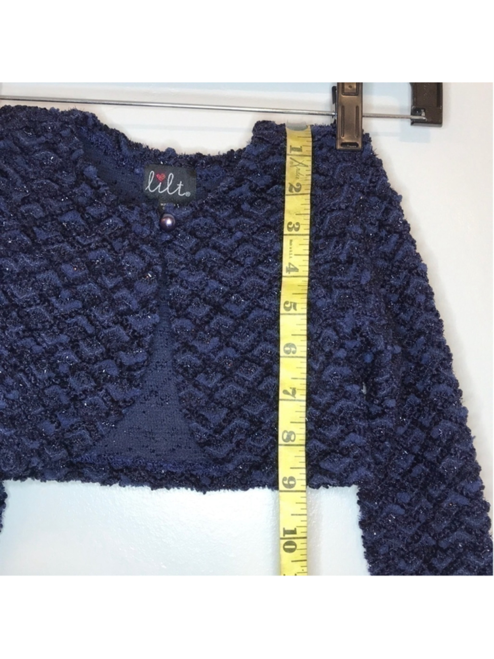 GIRLS PURPLE CROP JACKET - Picture 3 of 4
